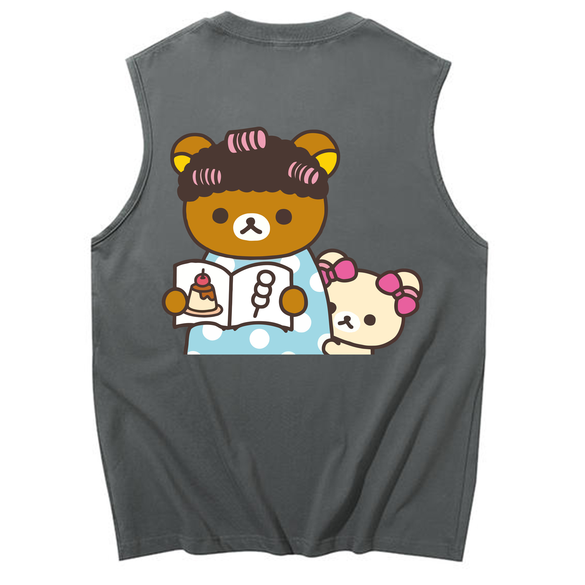 （画像用） リラックマ リラックマ キイロイトリ Rilakkuma Korilakkuma Kiiroitori コットン100％タンクトップ（背面プリント）